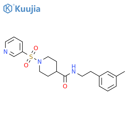 4-Piperidinecarboxamide,N-[2-(3-methylphenyl)ethyl]-1-(3-pyridinylsulfonyl)- structure