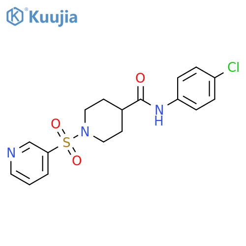4-Piperidinecarboxamide, N-(4-chlorophenyl)-1-(3-pyridinylsulfonyl)- structure