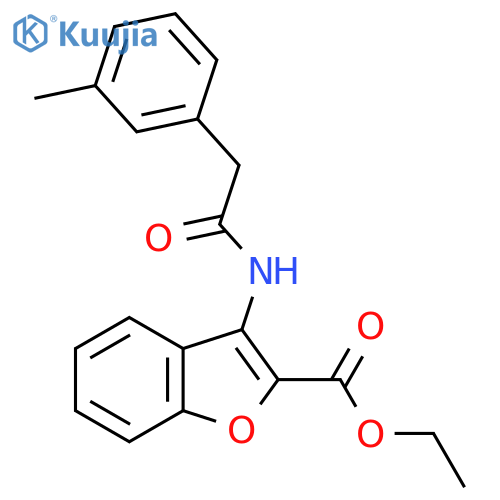 ethyl 3-2-(3-methylphenyl)acetamido-1-benzofuran-2-carboxylate structure