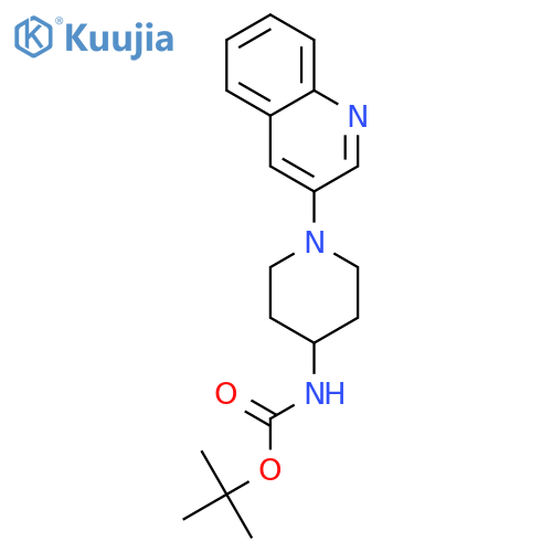 Carbamic acid, [1-(3-quinolinyl)-4-piperidinyl]-, 1,1-dimethylethyl ester structure