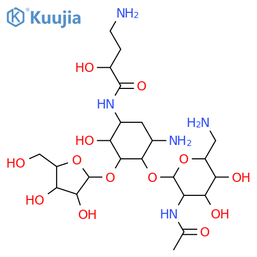 Ribostamycin; 3''-Epimer, 1-N-(4-amino-2S-hydroxybutanoyl), 2'-N-Ac structure