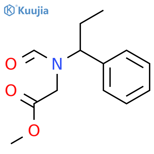 GLYCINE, N-FORMYL-N-(1-PHENYLPROPYL)-, METHYL ESTER structure