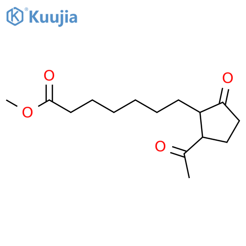 CYCLOPENTANEHEPTANOIC ACID, 2-ACETYL-5-OXO-, METHYL ESTER structure