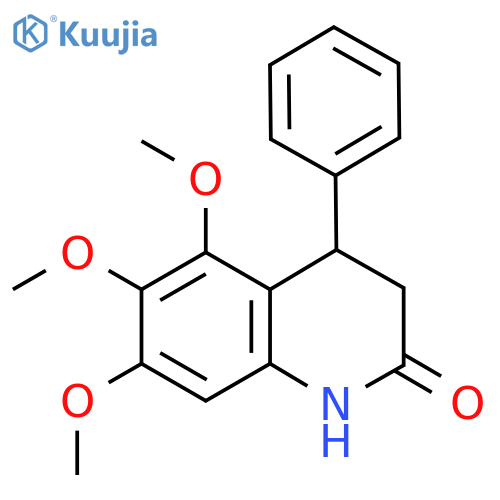 5,6,7-trimethoxy-4-phenyl-3,4-dihydroquinolin-2(1H)-one structure