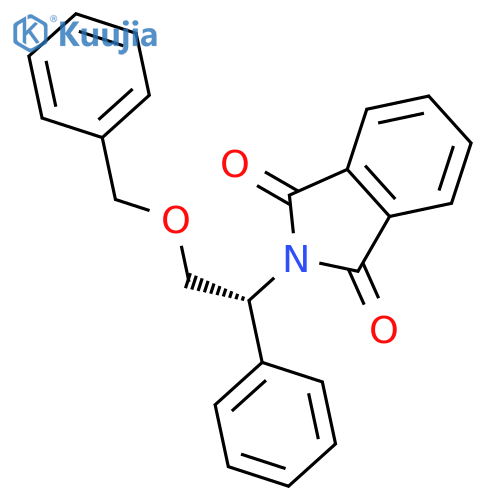 1H-Isoindole-1,3(2H)-dione, 2-[(1R)-1-phenyl-2-(phenylmethoxy)ethyl]- structure