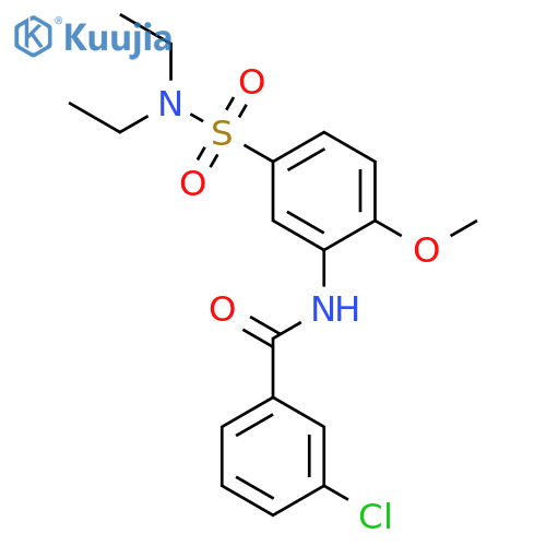 3-Chloro-N-(5-diethylsulfamoyl-2-methoxy-phenyl)-benzamide structure