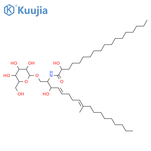 2-Amino-9-methyl-4,8-octadecadiene-1,3-diol; (2S,3R,4E,8E)-form, N-(2R-Hydroxyoctadecanoyl), 1-O-β-D-galactopyranoside structure