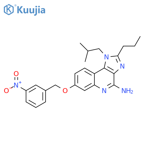 1H-Imidazo[4,5-c]quinolin-4-amine,1-(2-methylpropyl)-7-[(3-nitrophenyl)methoxy]-2-propyl- structure