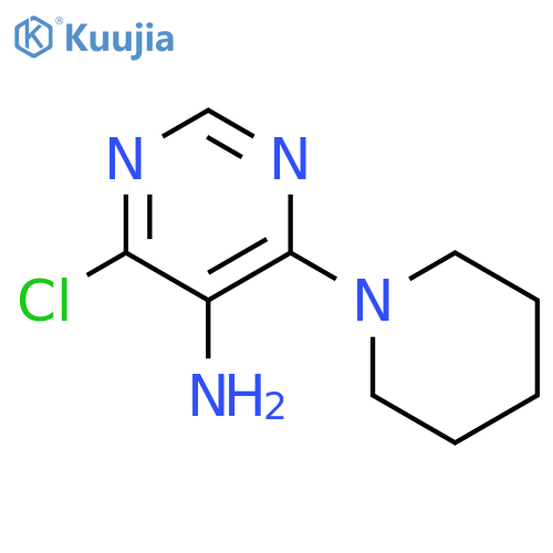 4-Chloro-6-piperidin-1-yl-pyrimidin-5-ylamine structure