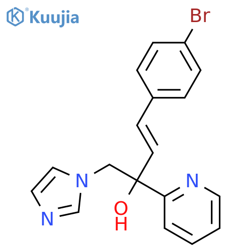 (3E)-4-(4-bromophenyl)-1-(1H-imidazol-1-yl)-2-pyridin-2-ylbut-3-en-2-ol structure