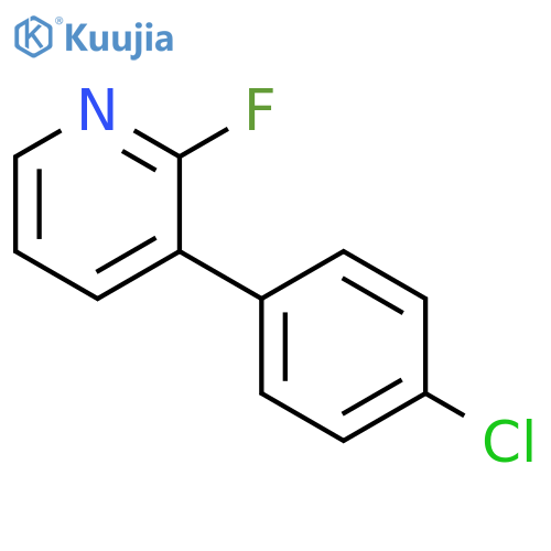 Pyridine, 3-(4-chlorophenyl)-2-fluoro- structure