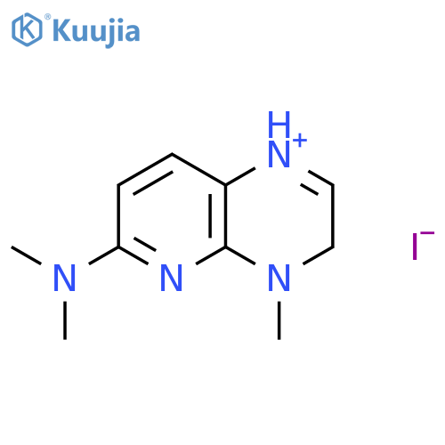 6-(Dimethylamino)-4-methyl-3,4-dihydropyrido[2,3-b]pyrazin-5-ium iodide structure