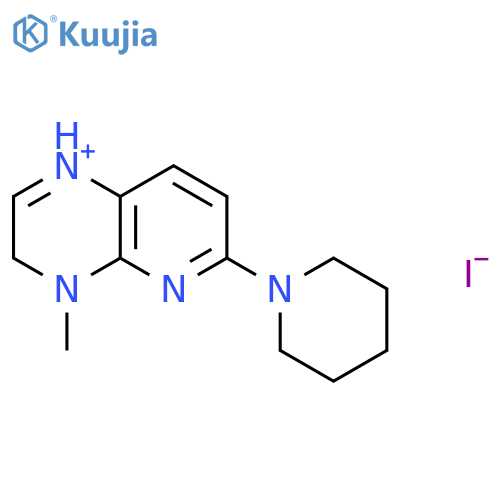 Pyrido[2,3-b]pyrazinium, 4-methyl-6-(1-piperidinyl)-, iodide structure
