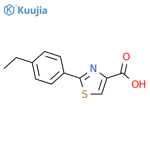 2-(4-ethylphenyl)-1,3-thiazole-4-carboxylic acid structure