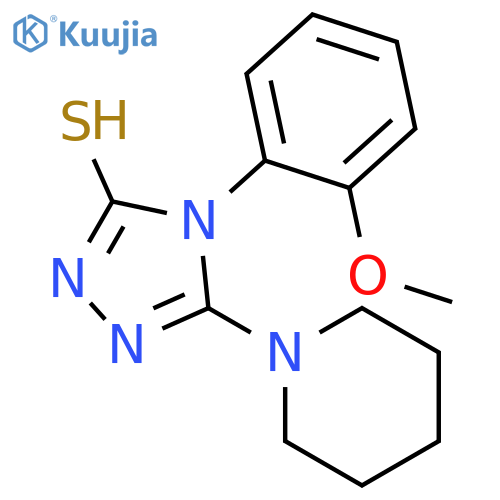 4-(2-Methoxyphenyl)-5-(piperidin-1-yl)-4H-1,2,4-triazole-3-thiol structure