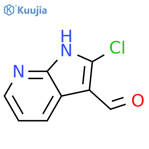1H-Pyrrolo[2,3-b]pyridine-3-carboxaldehyde, 2-chloro- structure