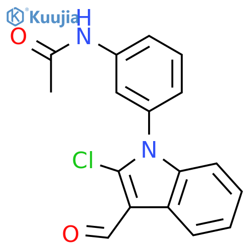 Acetamide, N-[3-(2-chloro-3-formyl-1H-indol-1-yl)phenyl]- structure