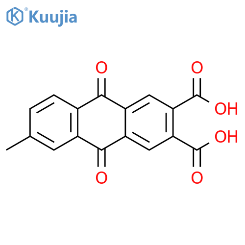 2,3-Anthracenedicarboxylic acid, 9,10-dihydro-6-methyl-9,10-dioxo- structure