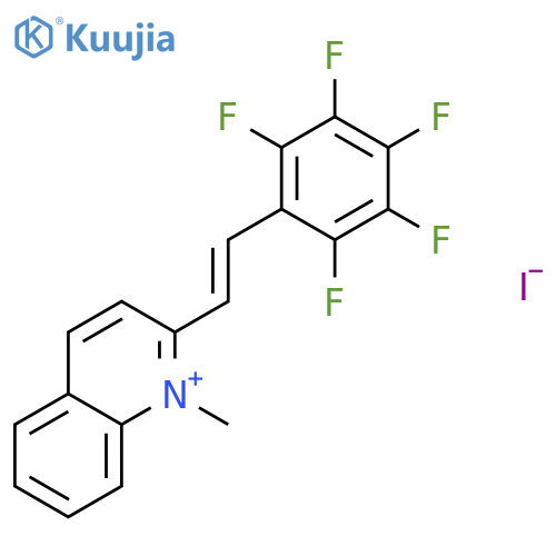 Quinolinium, 1-methyl-2-[2-(pentafluorophenyl)ethenyl]-, iodide structure