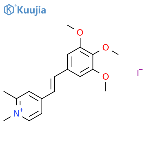 Pyridinium, 1,2-dimethyl-4-[2-(3,4,5-trimethoxyphenyl)ethenyl]-, iodide structure