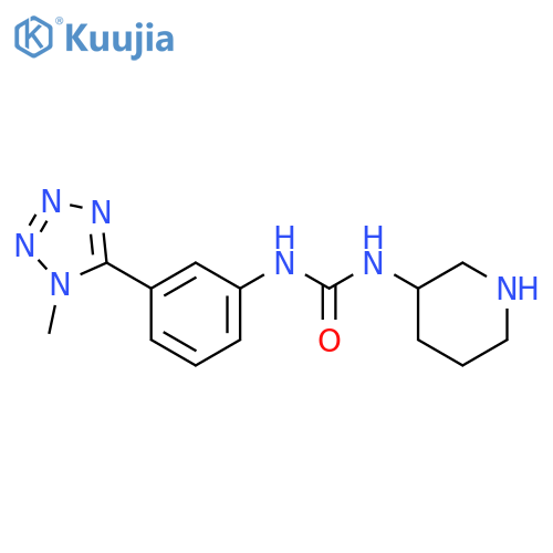 Urea, N-[3-(1-methyl-1H-tetrazol-5-yl)phenyl]-N'-3-piperidinyl- structure