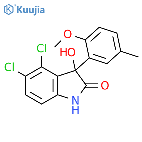 2H-Indol-2-one,4,5-dichloro-1,3-dihydro-3-hydroxy-3-(2-methoxy-5-methylphenyl)- structure
