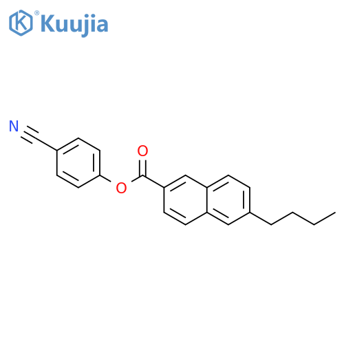 2-Naphthalenecarboxylic acid, 6-butyl-, 4-cyanophenyl ester structure