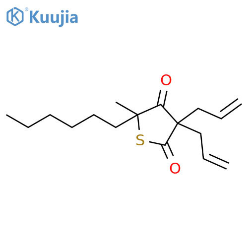 2,4(3H,5H)-THIOPHENEDIONE, 5-HEXYL-5-METHYL-3,3-DI-2-PROPENYL- structure