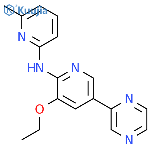 2-Pyridinamine, 3-ethoxy-N-(6-methyl-2-pyridinyl)-5-pyrazinyl- structure