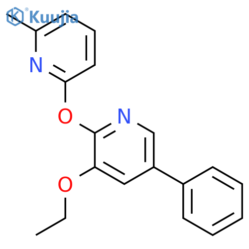 Pyridine, 3-ethoxy-2-[(6-methyl-2-pyridinyl)oxy]-5-phenyl- structure