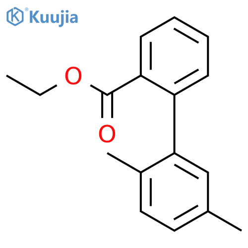 [1,1'-Biphenyl]-2-carboxylic acid, 2',5'-dimethyl-, ethyl ester structure