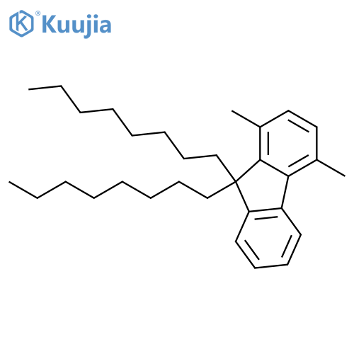 9H-FLUORENE, 1,4-DIMETHYL-9,9-DIOCTYL- structure