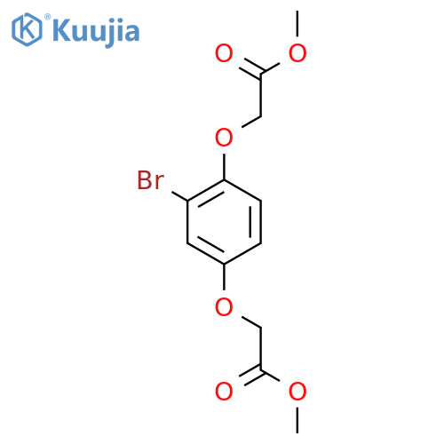 Dimethyl 2,2'-((2-bromo-1,4-phenylene)bis(oxy))diacetate structure