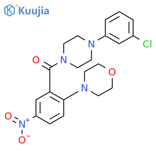 Piperazine, 1-(3-chlorophenyl)-4-[2-(4-morpholinyl)-5-nitrobenzoyl]- structure