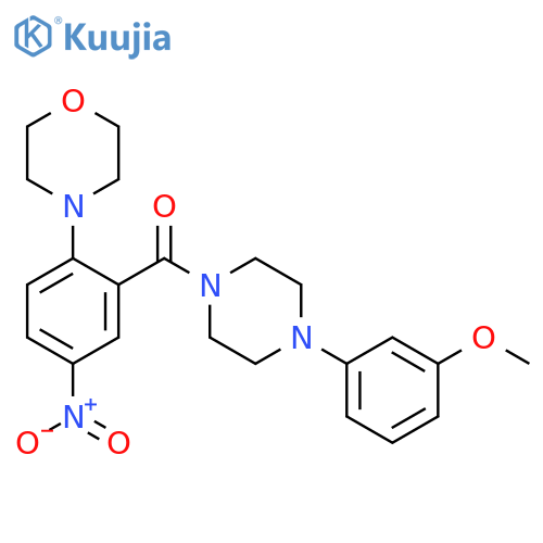 Piperazine, 1-(3-methoxyphenyl)-4-[2-(4-morpholinyl)-5-nitrobenzoyl]- structure