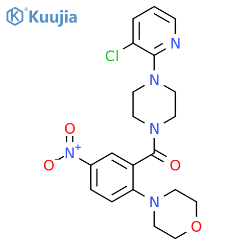 Piperazine, 1-(3-chloro-2-pyridinyl)-4-[2-(4-morpholinyl)-5-nitrobenzoyl]- structure