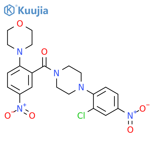 Piperazine,1-(2-chloro-4-nitrophenyl)-4-[2-(4-morpholinyl)-5-nitrobenzoyl]- structure