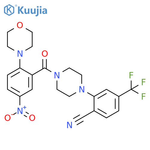 Piperazine,1-[2-cyano-5-(trifluoromethyl)phenyl]-4-[2-(4-morpholinyl)-5-nitrobenzoyl]- structure