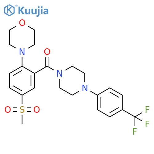Piperazine,1-[5-(methylsulfonyl)-2-(4-morpholinyl)benzoyl]-4-[4-(trifluoromethyl)phenyl]- structure