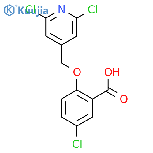 BENZOIC ACID, 5-CHLORO-2-[(2,6-DICHLORO-4-PYRIDINYL)METHOXY]- structure