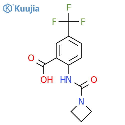 Benzoic acid, 2-[(1-azetidinylcarbonyl)amino]-5-(trifluoromethyl)- structure