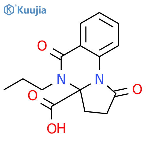 1,5-Dioxo-4-propyl-1H,2H,3H,3aH,4H,5H-pyrrolo1,2-aquinazoline-3a-carboxylic Acid structure