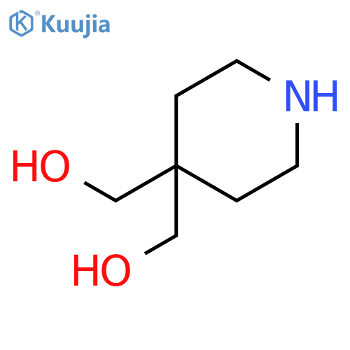 [4-(hydroxymethyl)piperidin-4-yl]methanol structure