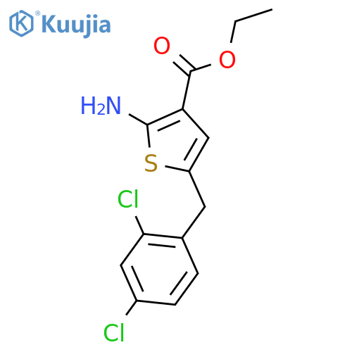 Ethyl 2-amino-5-(2,4-dichlorobenzyl)thiophene-3-carboxylate structure