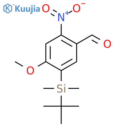 BENZALDEHYDE, 5-[(1,1-DIMETHYLETHYL)DIMETHYLSILYL]-4-METHOXY-2-NITRO- structure
