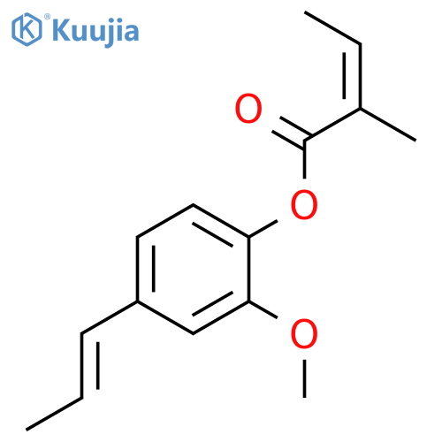 (e)-2-methoxy-4-(1-propenyl)phenyl 2-methylisocrotonate structure