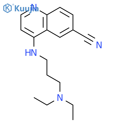 6-QUINOLINECARBONITRILE, 4-[[3-(DIETHYLAMINO)PROPYL]AMINO]- structure