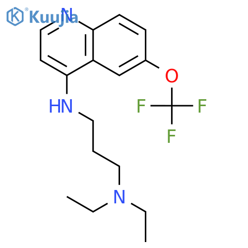 1,3-PROPANEDIAMINE, N,N-DIETHYL-N'-[6-(TRIFLUOROMETHOXY)-4-QUINOLINYL]- structure