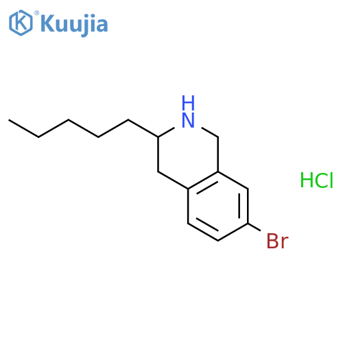 Isoquinoline, 7-bromo-1,2,3,4-tetrahydro-3-pentyl-, hydrochloride structure