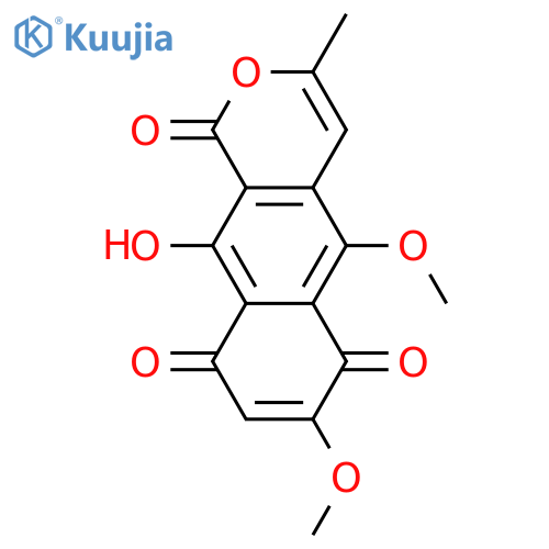 5,7,10-Trihydroxy-3-methyl-1H-naphtho[2,3-c]pyran-1,6,9-trione; 5,7-Di-Me ether structure